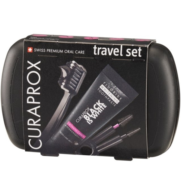 TRAVEL SET BLACK IS WHITE CURAPROX
